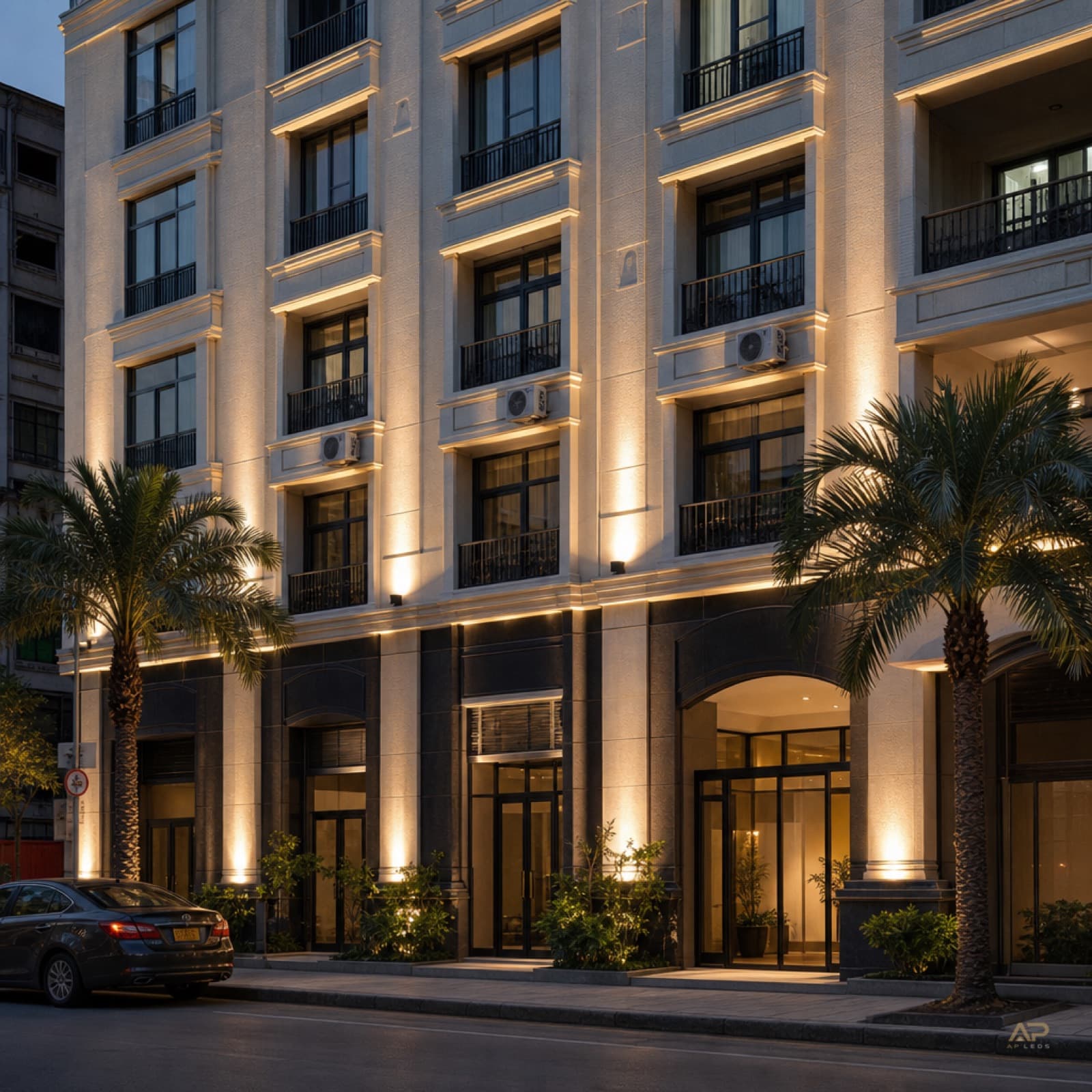 Façade night wash